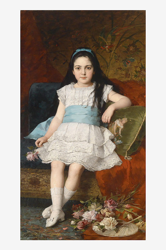 唯美欧洲宫廷人物油画-众图网