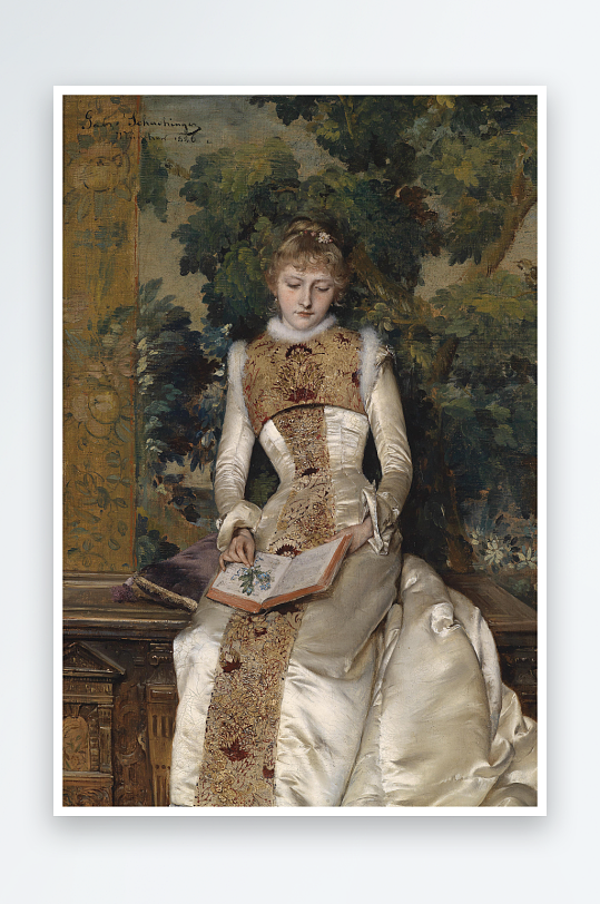 高清欧洲宫廷人物油画装饰画-众图网