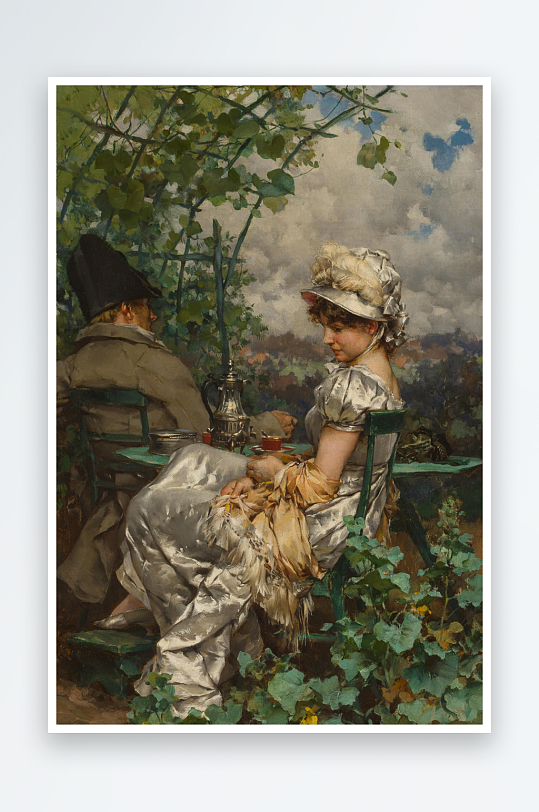 欧洲宫廷人物油画装饰画-众图网