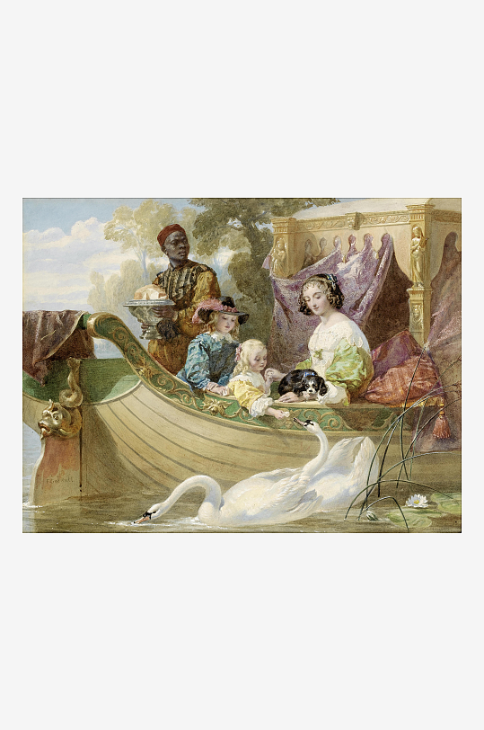 欧洲宫廷人物油画装饰画-众图网