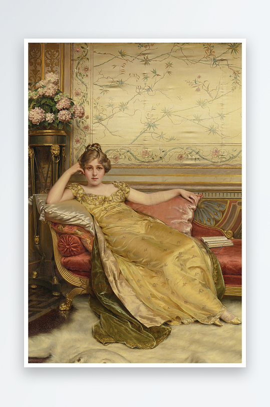 欧洲宫廷人物油画装饰画-众图网