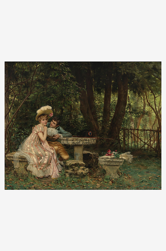 欧洲宫廷人物油画装饰画-众图网