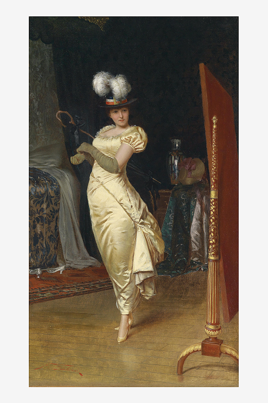 欧洲宫廷人物油画装饰画-众图网