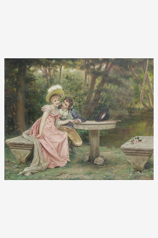 欧洲宫廷人物油画装饰画-众图网