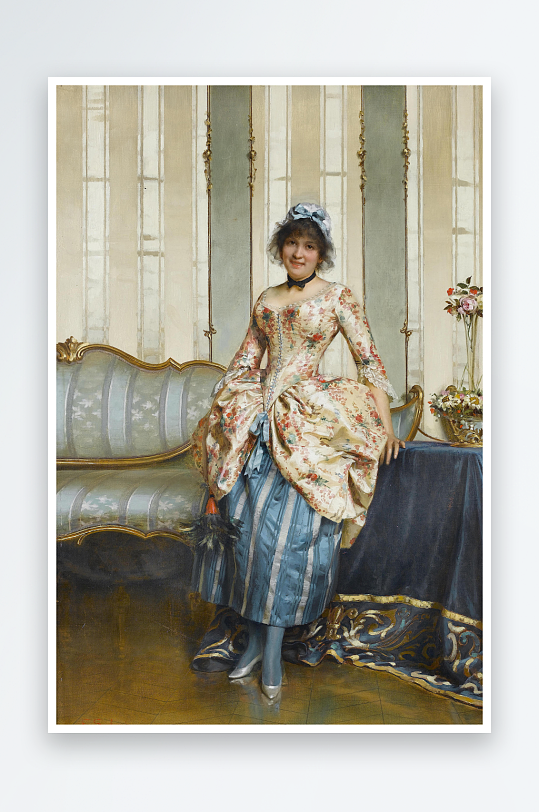 欧洲宫廷人物油画-众图网