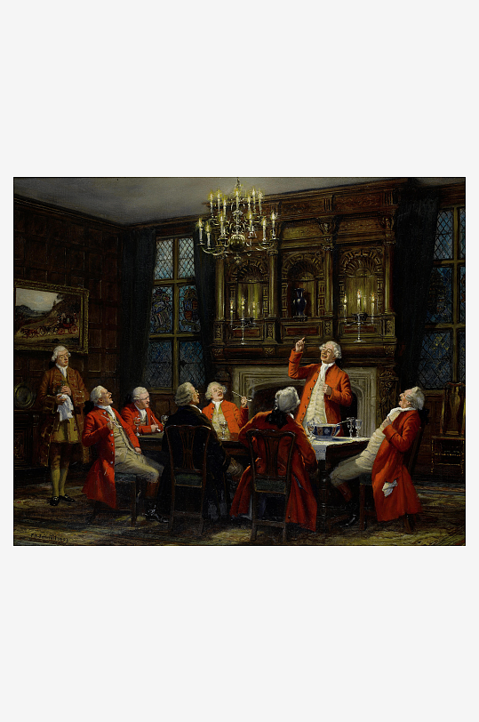 欧洲宫廷人物油画-众图网