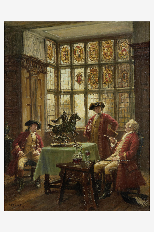 欧洲宫廷人物油画-众图网