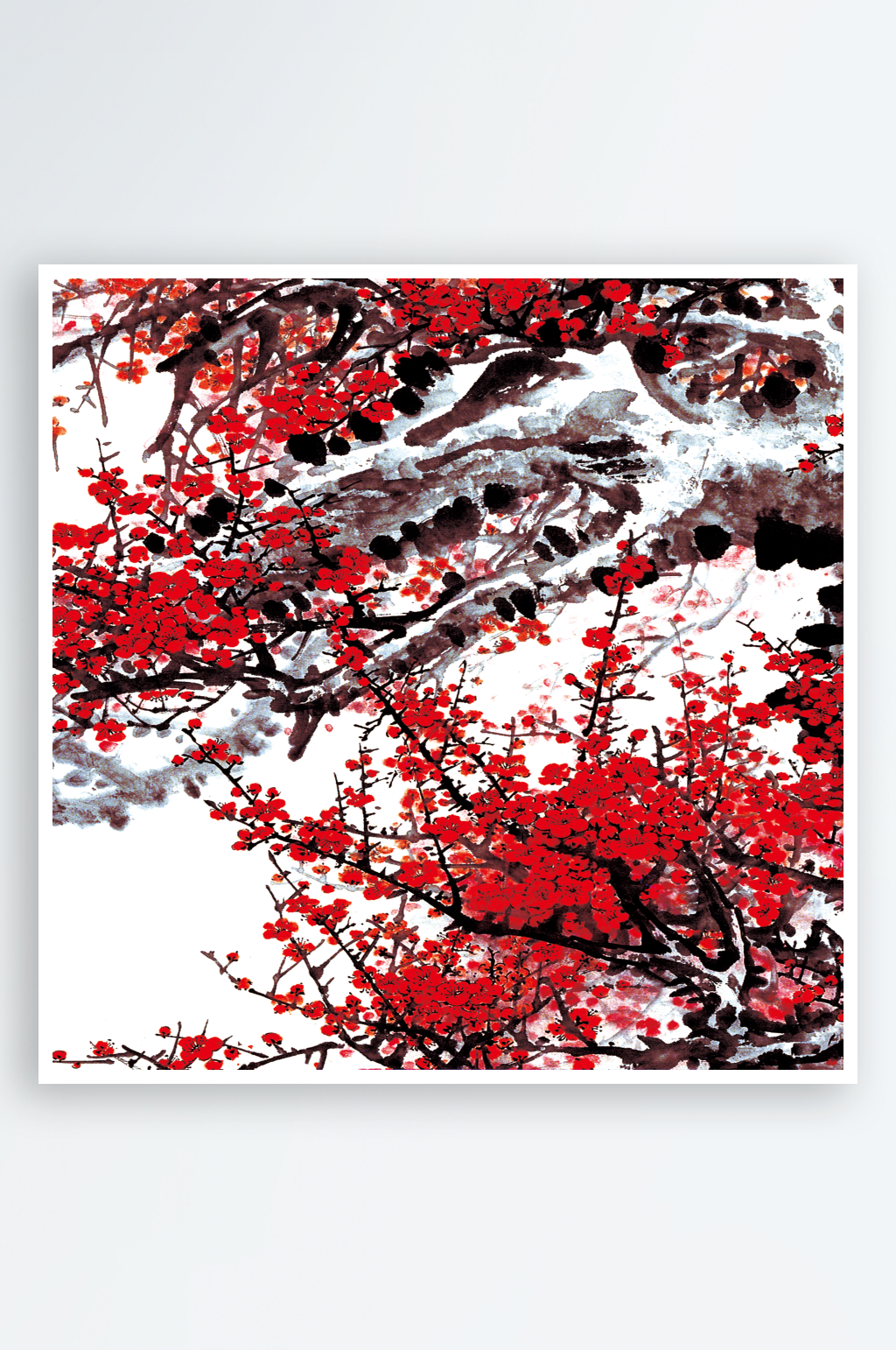 中式花卉装饰画图片素材