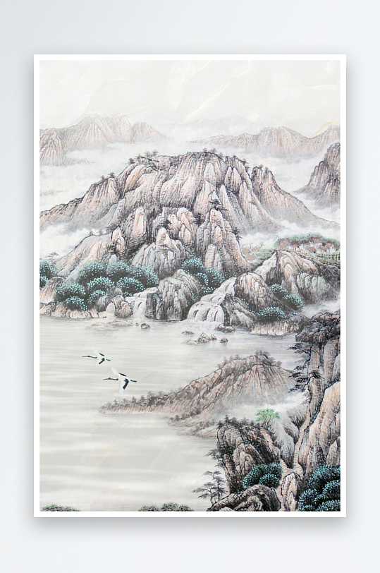 山水画中式挂画装饰画-众图网