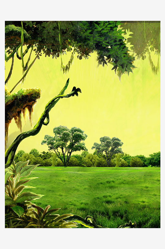 水墨山水风景画装饰画-众图网