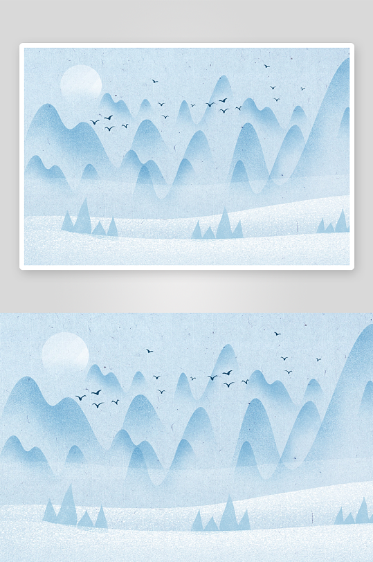 水墨山水风景画背景墙-众图网