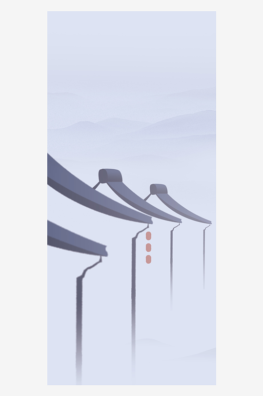 山水风景画中式挂画装饰画-众图网