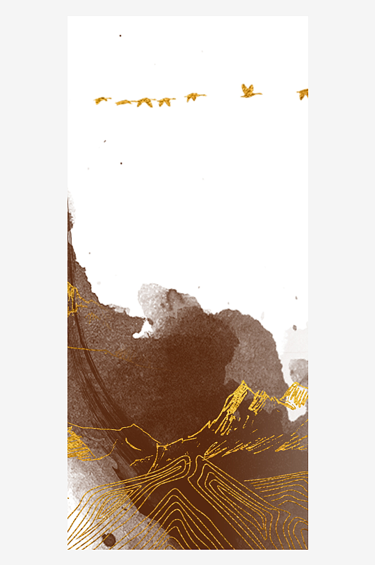 山水风景画中式挂画装饰画-众图网