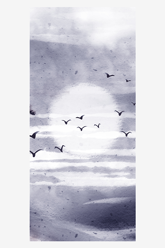 山水风景画中式挂画装饰画-众图网