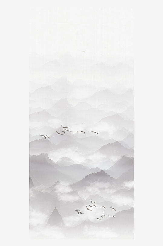 山水风景画中式挂画装饰画-众图网