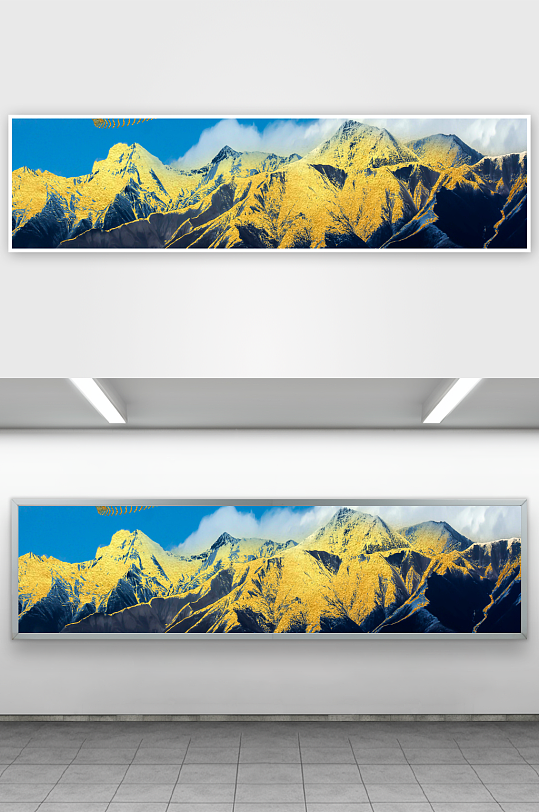 山水风景画中式挂画装饰画-众图网