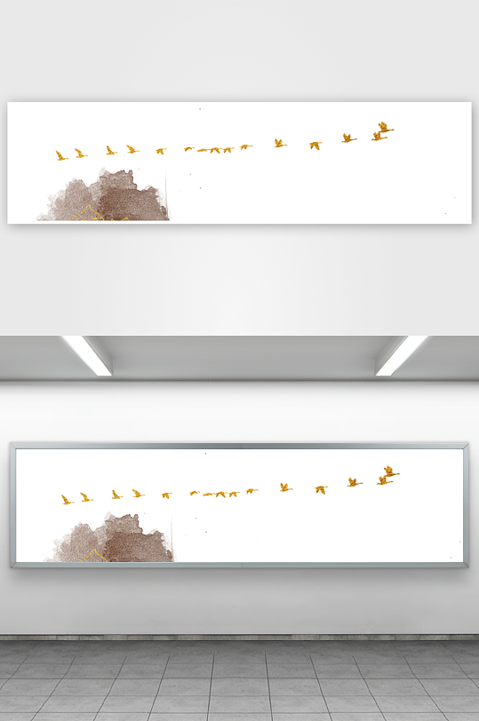 山水风景画中式挂画装饰画-众图网