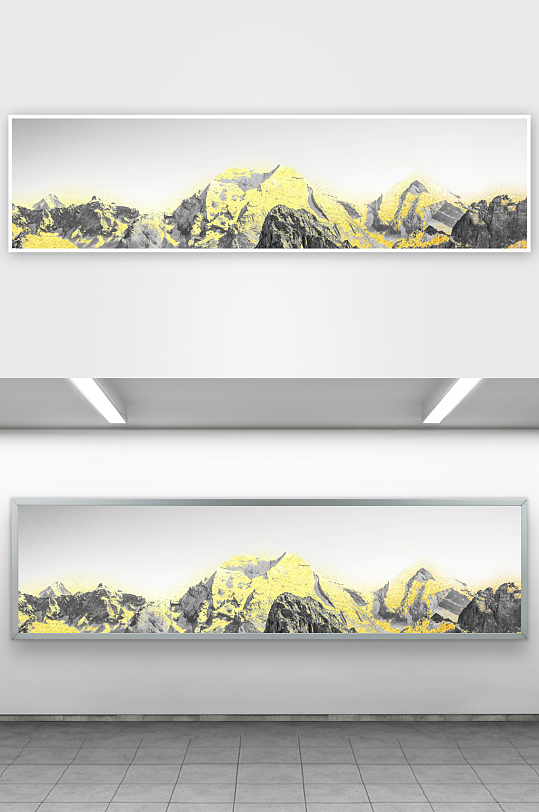 山水风景画中式挂画装饰画-众图网