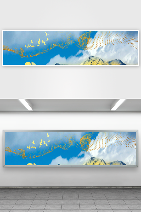 山水风景画中式挂画装饰画-众图网