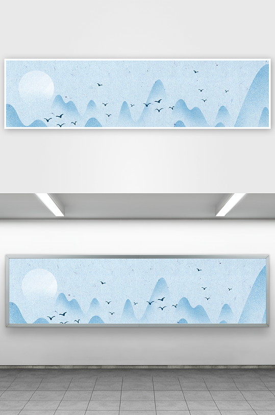 山水风景画中式挂画装饰画-众图网