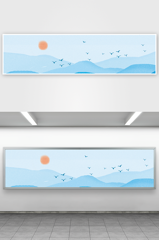 山水风景画中式挂画装饰画-众图网