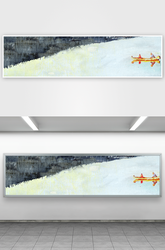 水墨山水风景画装饰画-众图网