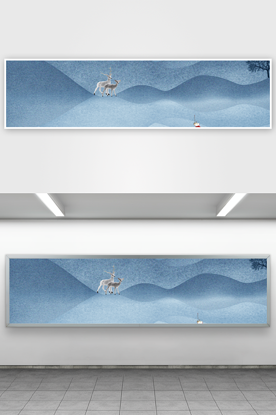 水墨山水风景画装饰画-众图网