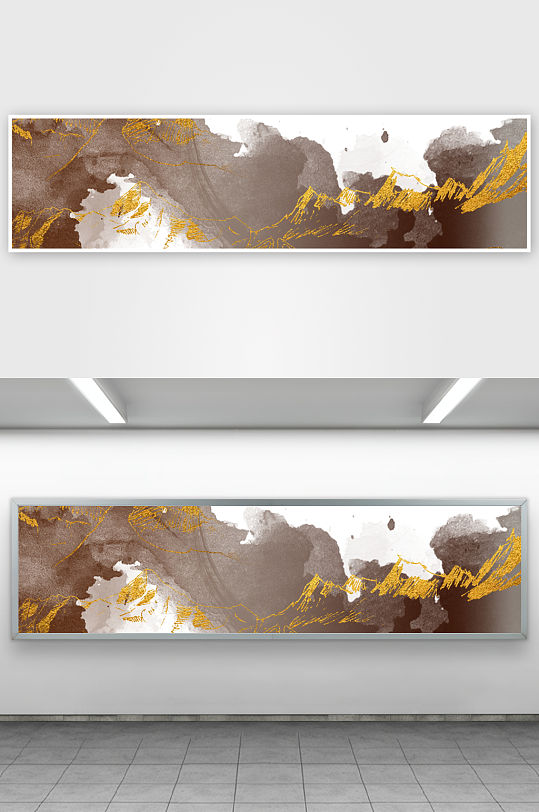 水墨山水风景画装饰画-众图网