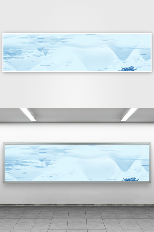 水墨山水风景画装饰画-众图网