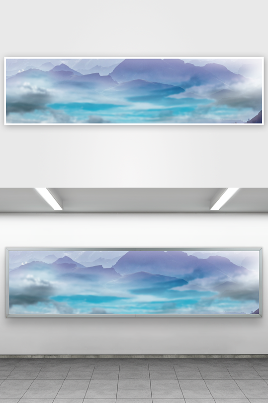 水墨山水风景画装饰画-众图网