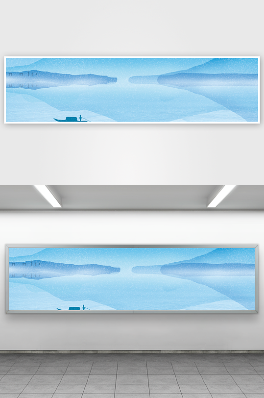 水墨山水风景画装饰画-众图网