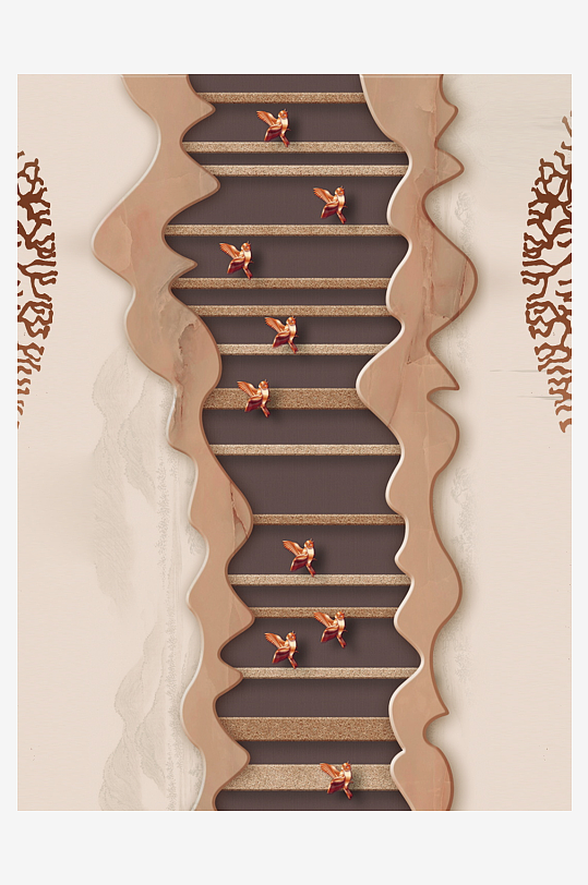 飞鸟中式挂画装饰画-众图网