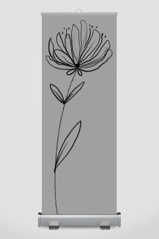 简约线描植物花卉免抠素材-众图网