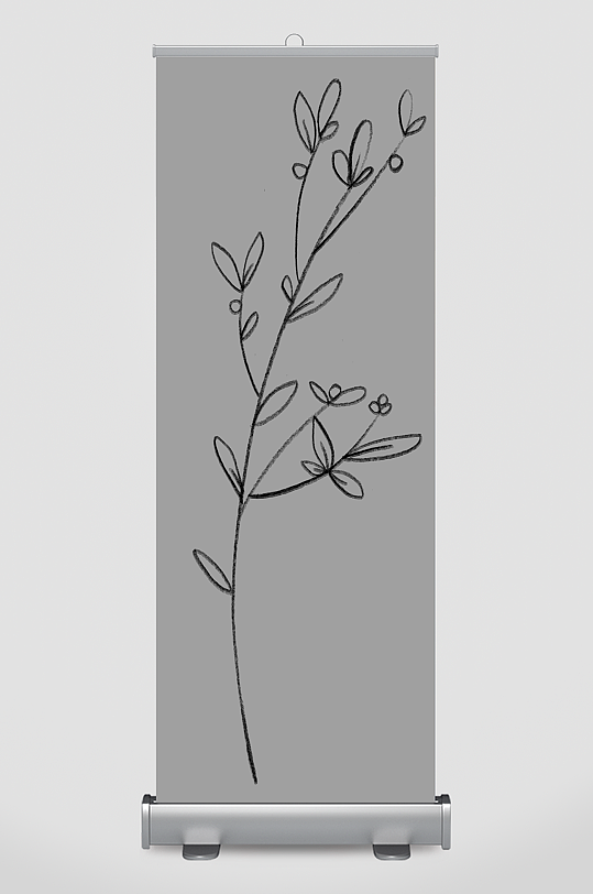 简约线描植物花卉免抠素材-众图网