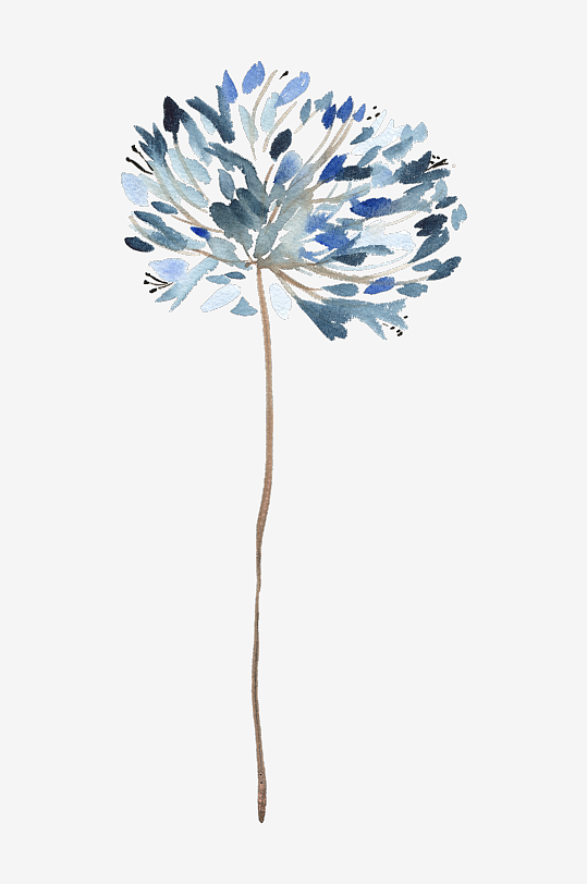 水彩植物树叶花卉免抠素材-众图网