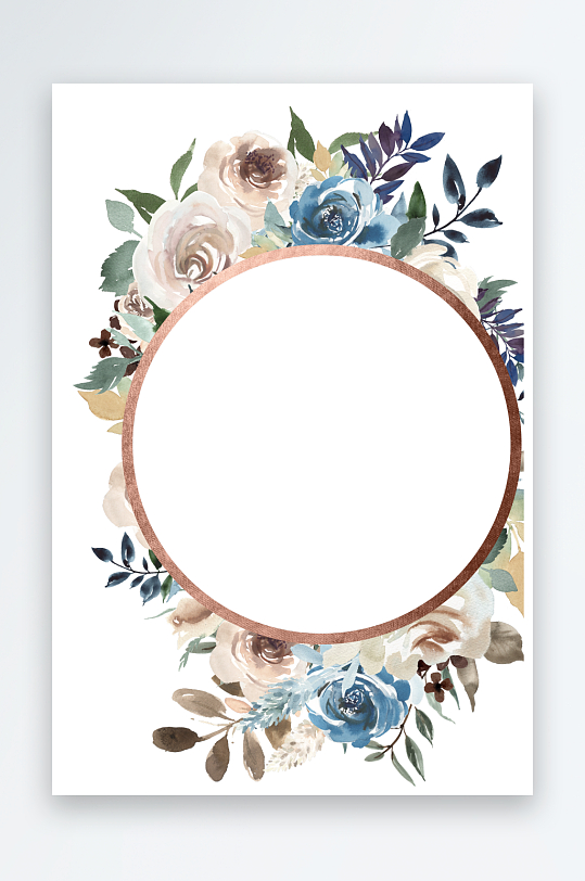 水彩植物树叶花卉免抠素材-众图网