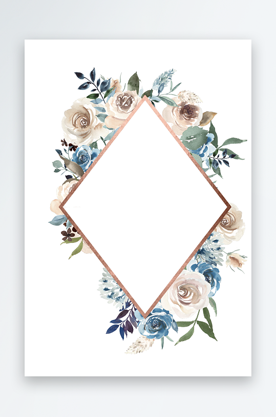 水彩植物树叶花卉免抠素材-众图网