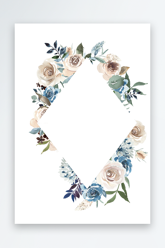 水彩植物树叶花卉免抠素材-众图网