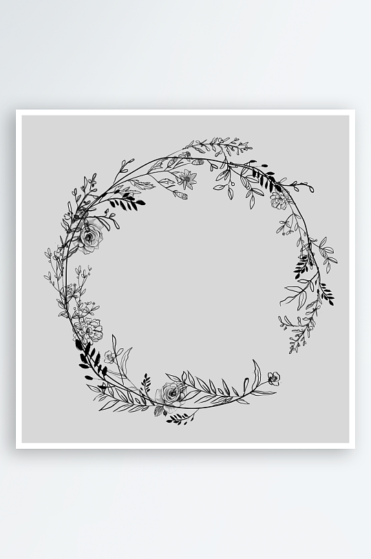 水彩植物树叶花卉免抠素材-众图网