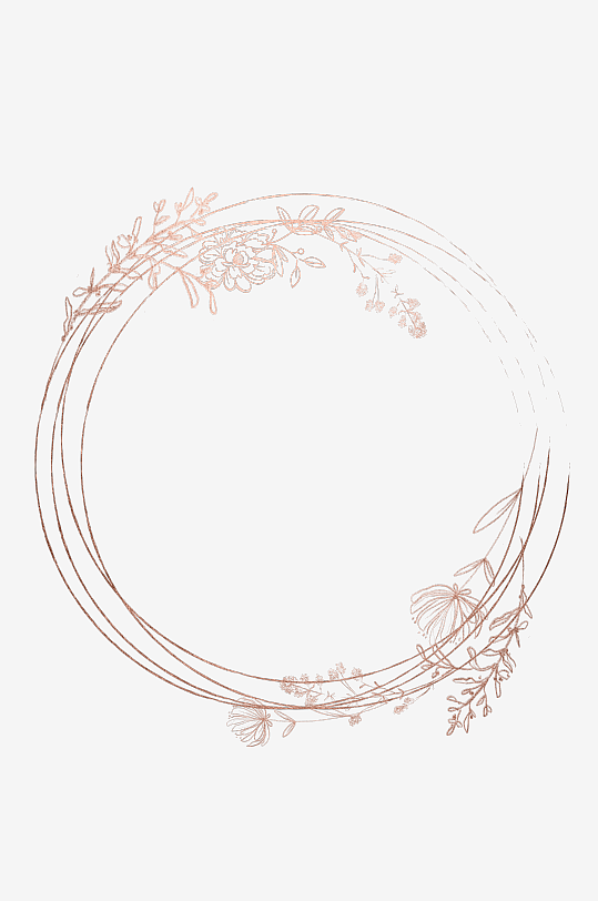 水彩植物树叶花卉免抠素材-众图网