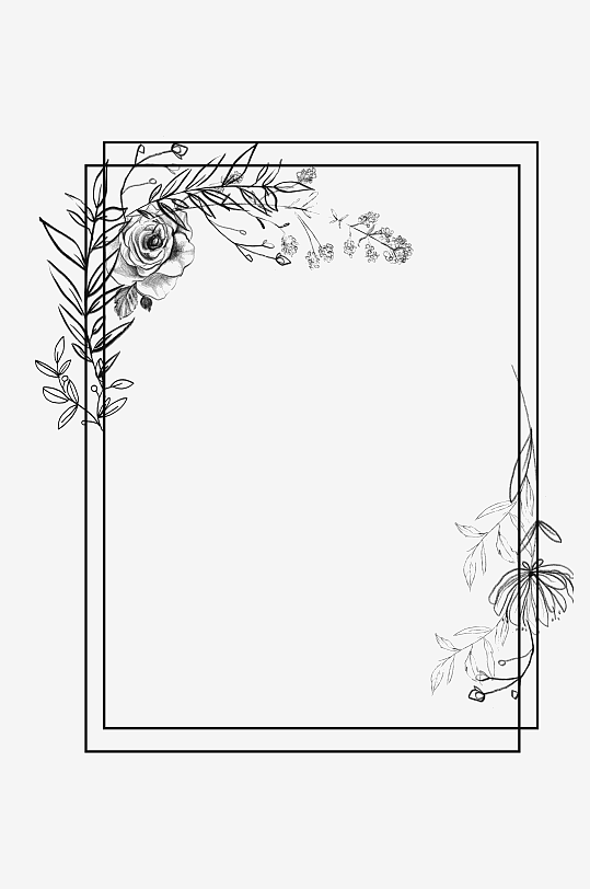 水彩植物花卉免抠素材-众图网