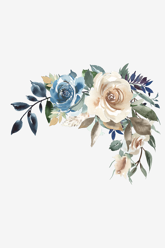 水彩植物花卉免抠素材-众图网