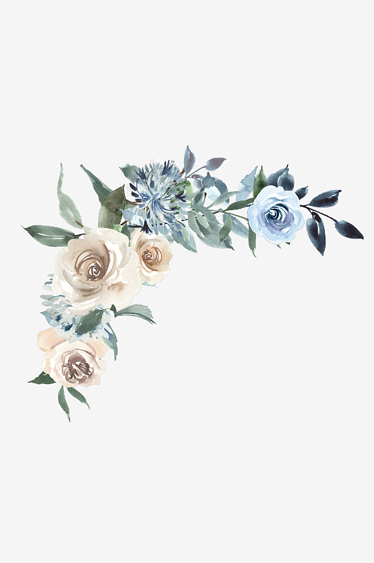 水彩植物花卉免抠素材-众图网