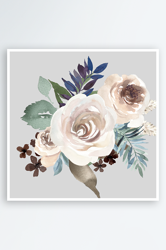 水彩植物花卉免抠素材-众图网