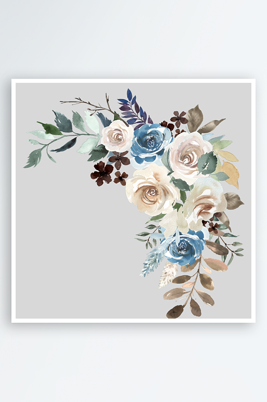 水彩植物花卉免抠素材-众图网