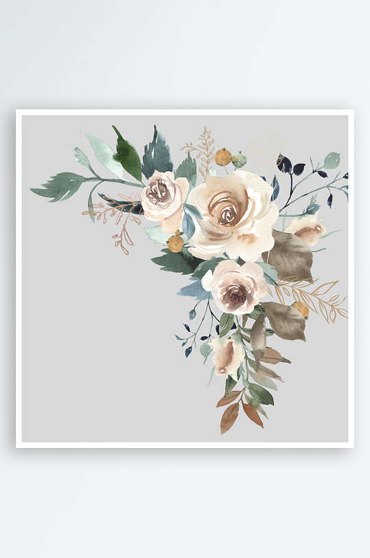 水彩植物花卉免抠图-众图网