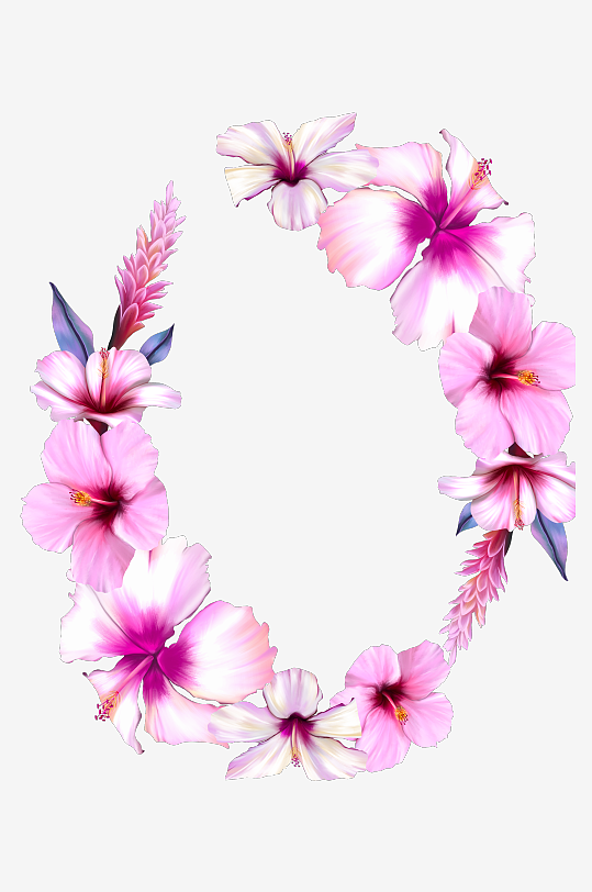 水彩花卉植物免抠素材-众图网