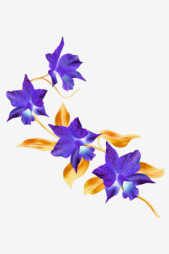 水彩花卉植物免抠素材-众图网