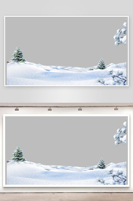 冬季雪地雪景免抠素材-众图网