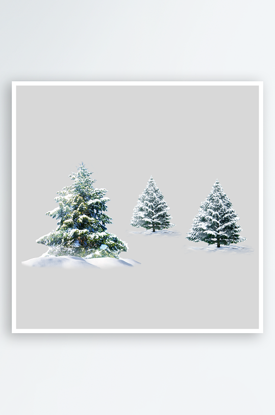 冬季雪地雪景免抠图-众图网